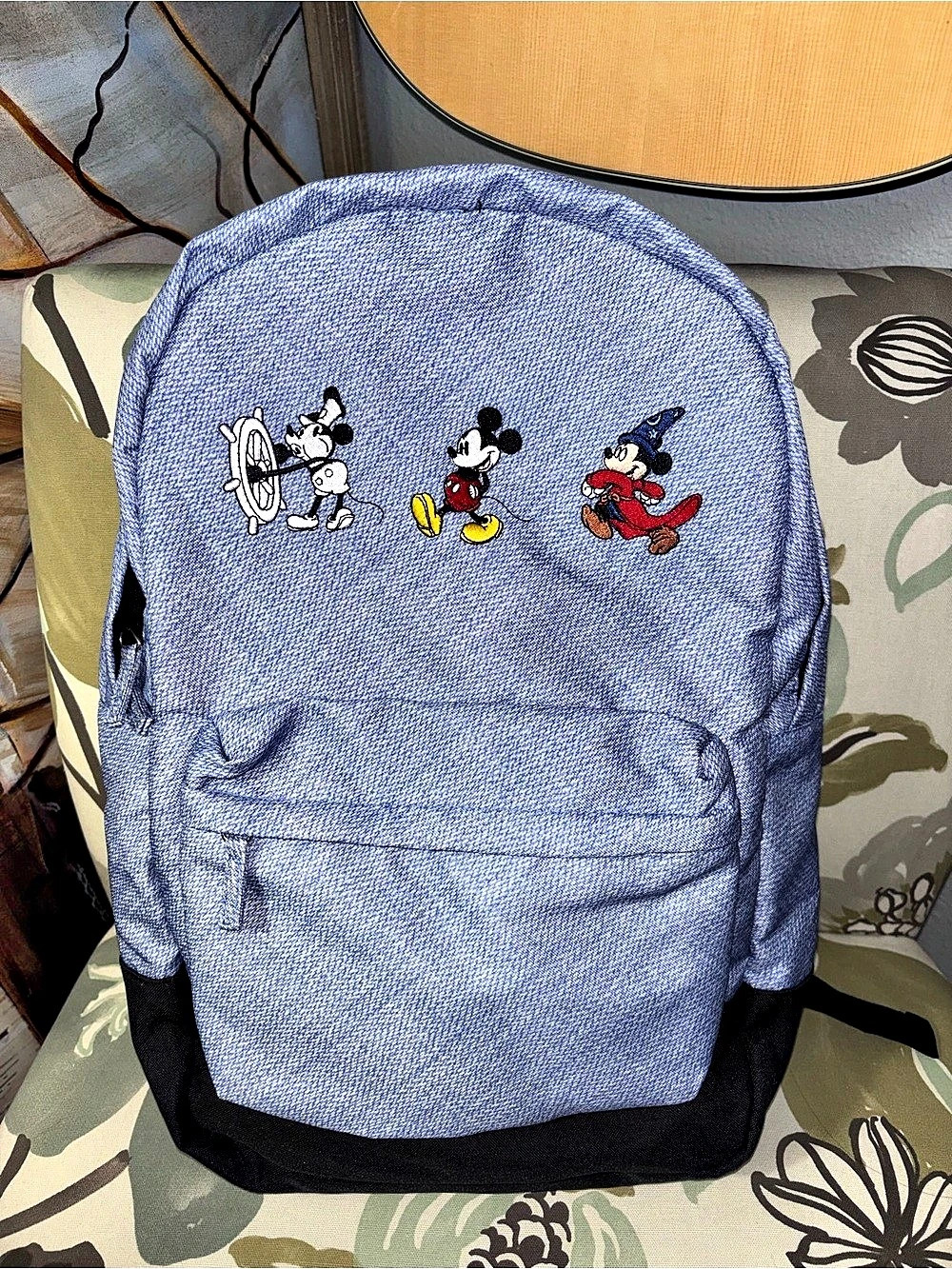 Disney Mickey Mouse Through the Years Backpack Blue & Black